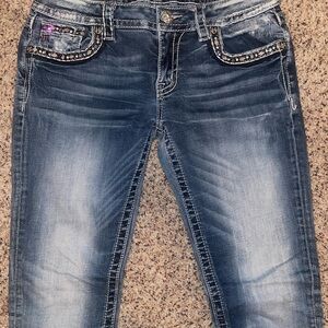 Miss Me Women's Distressed Blue Skinny Jeans